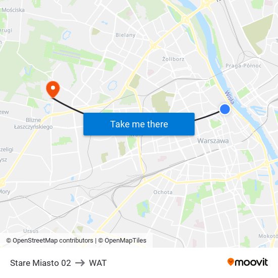 Stare Miasto 02 to WAT map