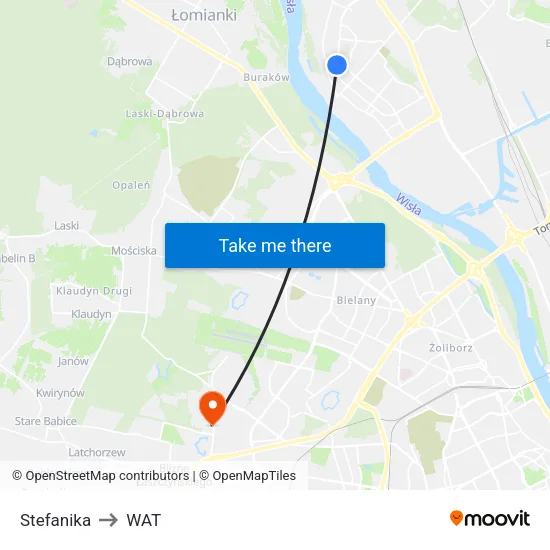 Stefanika to WAT map