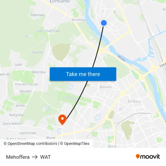 Mehoffera to WAT map