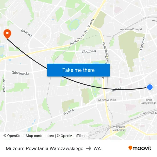 Muzeum Powstania Warszawskiego to WAT map