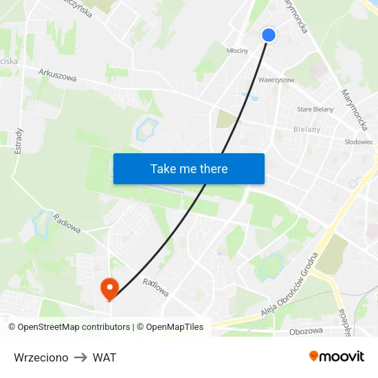 Wrzeciono to WAT map