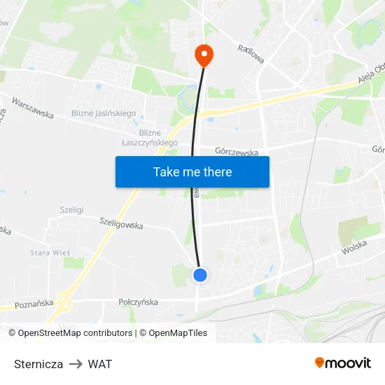 Sternicza to WAT map