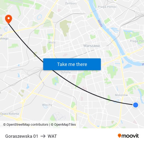 Goraszewska 01 to WAT map