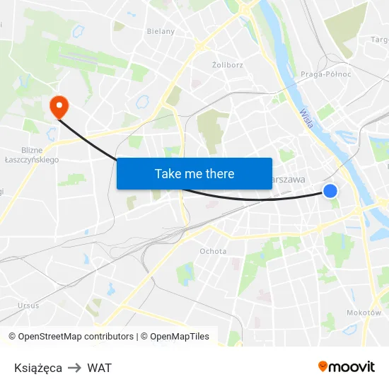 Książęca to WAT map