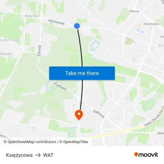 Księżycowa to WAT map