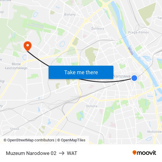 Muzeum Narodowe 02 to WAT map