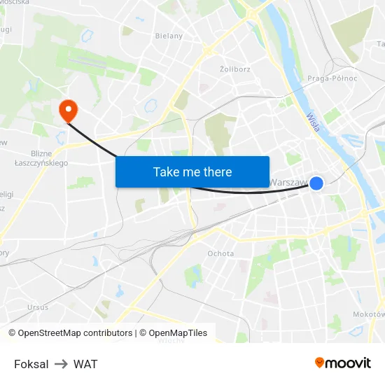 Foksal to WAT map
