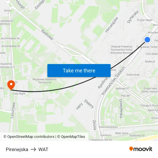 Pirenejska to WAT map