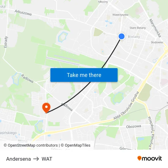 Andersena to WAT map