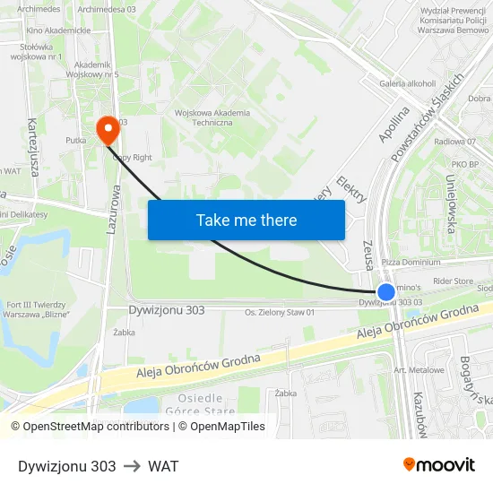 Dywizjonu 303 to WAT map