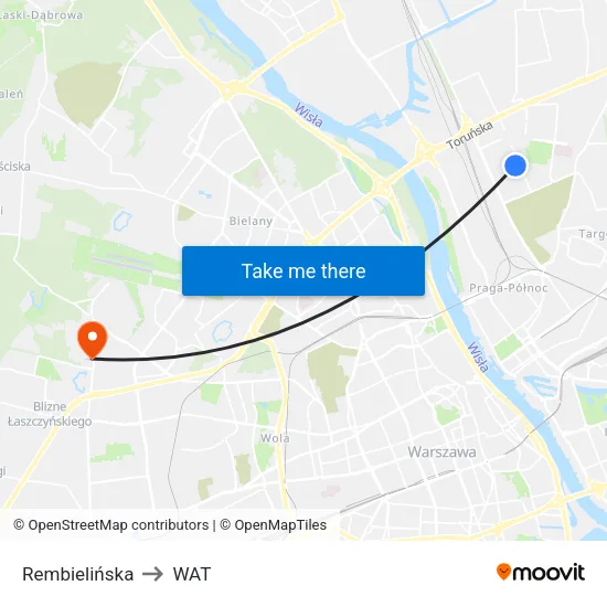 Rembielińska to WAT map