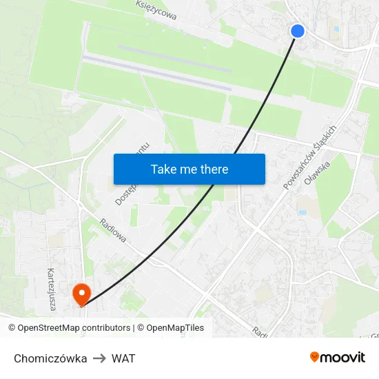 Chomiczówka to WAT map