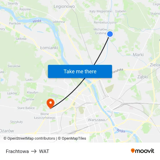 Frachtowa to WAT map