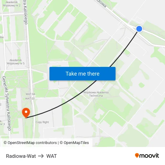 Radiowa - WAT to WAT map