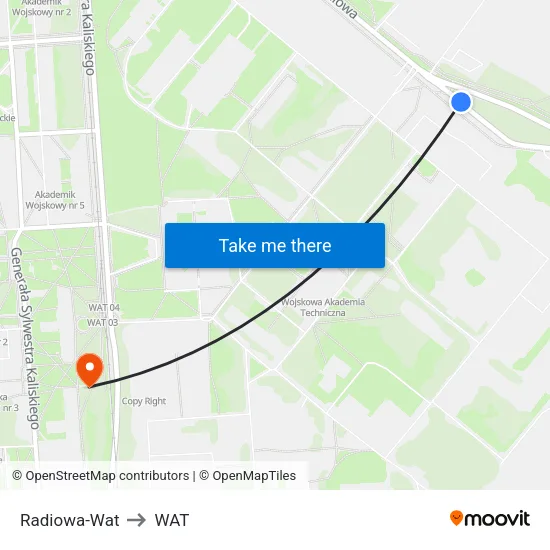 Radiowa - WAT to WAT map
