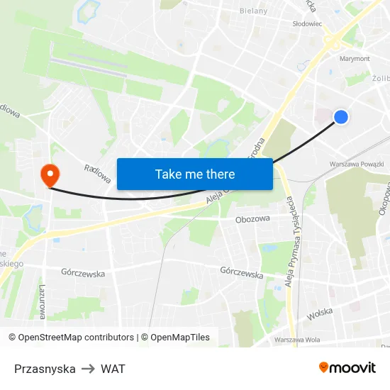 Przasnyska to WAT map