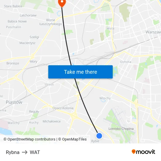 Rybna to WAT map