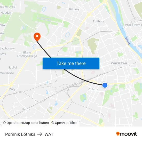 Pomnik Lotnika to WAT map