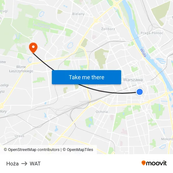 Hoża to WAT map