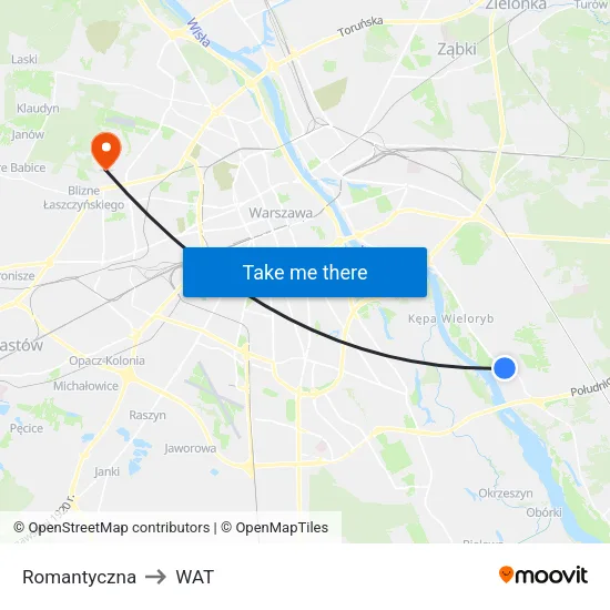 Romantyczna to WAT map