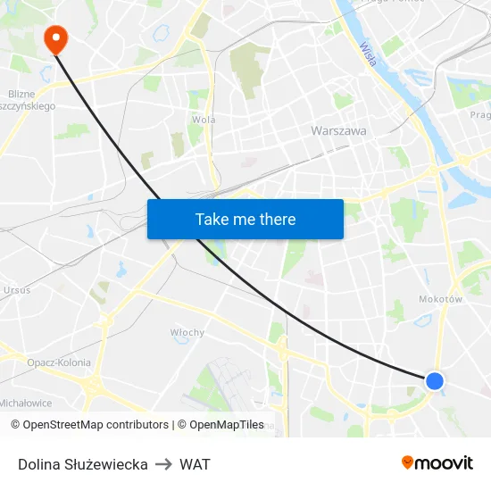Dolina Służewiecka to WAT map