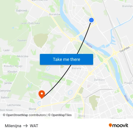 Milenijna to WAT map