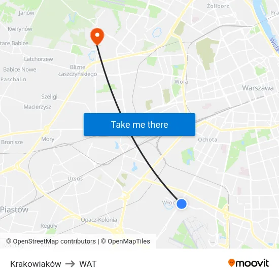 Krakowiaków to WAT map