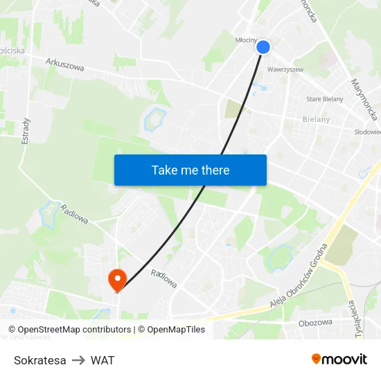 Sokratesa to WAT map