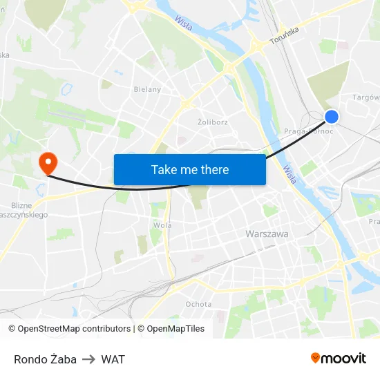 Rondo Żaba to WAT map