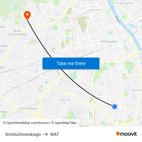 Smoluchowskiego to WAT map