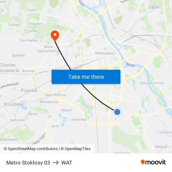 Metro Stokłosy 03 to WAT map