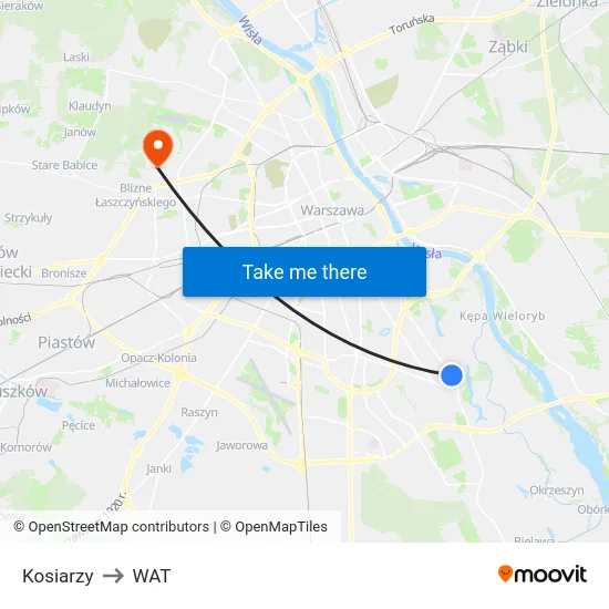 Kosiarzy to WAT map