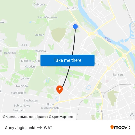 Anny Jagiellonki to WAT map