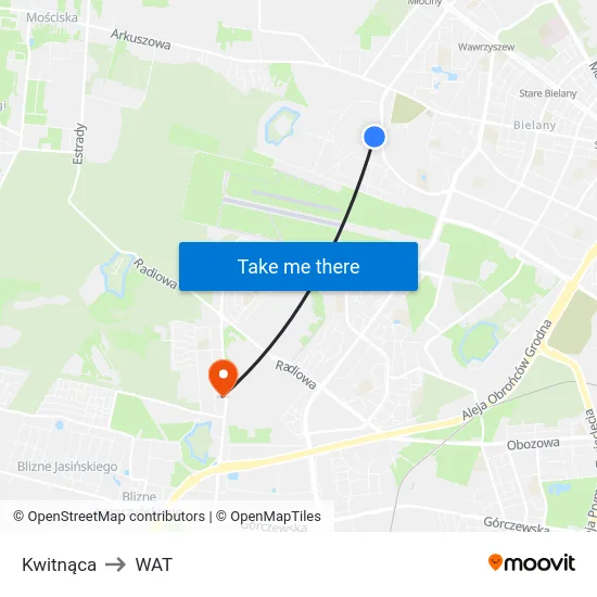 Kwitnąca to WAT map