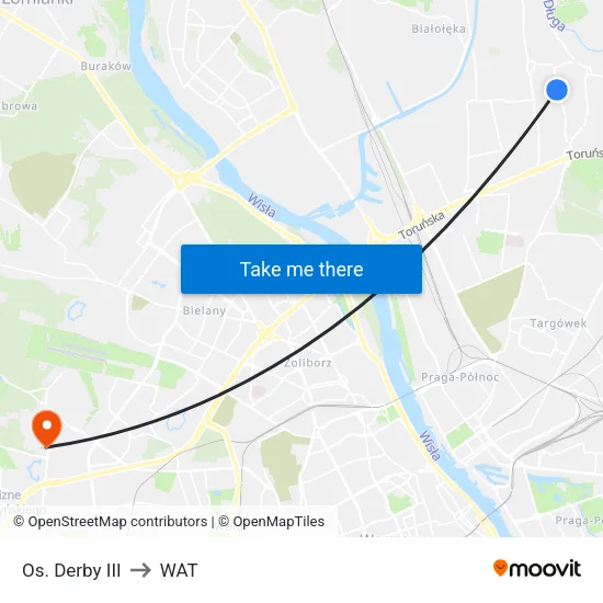 Os. Derby III to WAT map