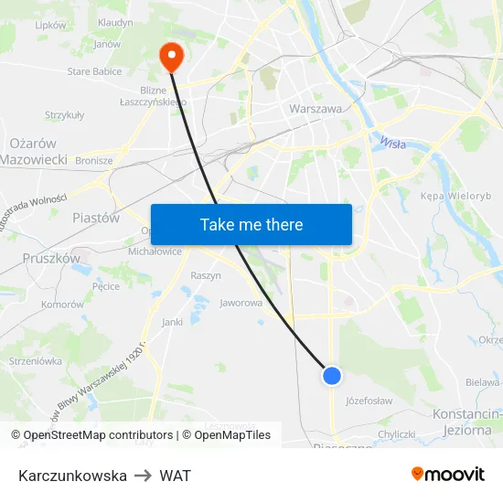 Karczunkowska to WAT map