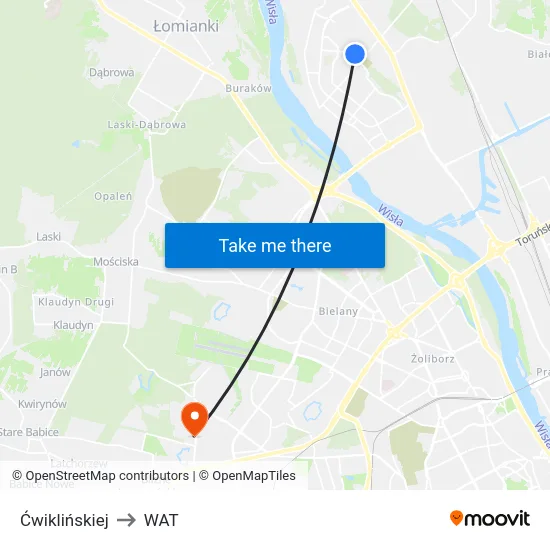 Ćwiklińskiej to WAT map