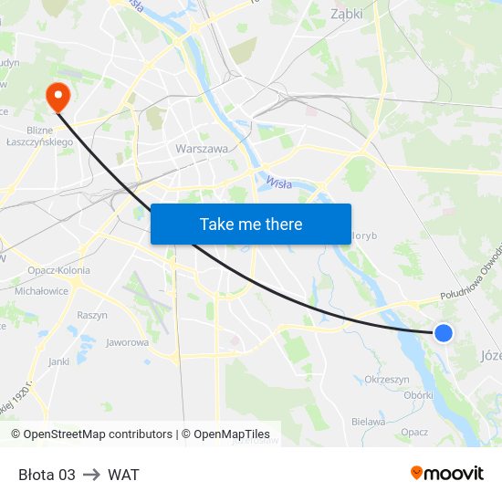 Błota to WAT map