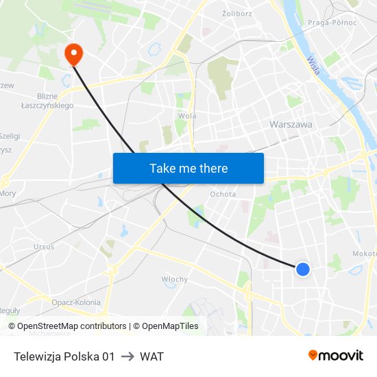 Telewizja Polska to WAT map