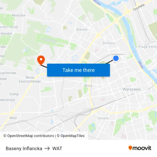 Baseny Inflancka to WAT map