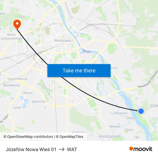 Józefów Nowa Wieś to WAT map