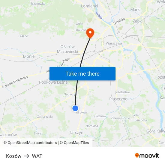 Kosów to WAT map