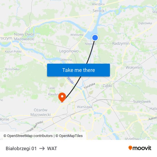 Białobrzegi 01 to WAT map