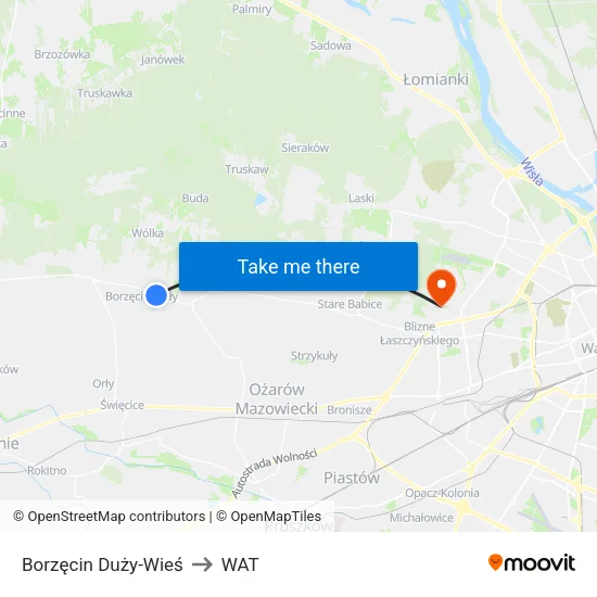 Borzęcin Duży - Wieś to WAT map
