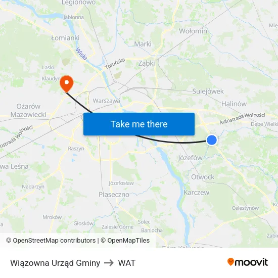 Wiązowna Urząd Gminy to WAT map