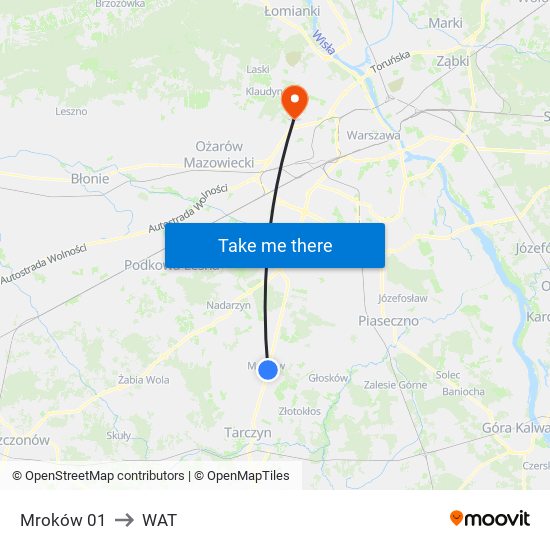 Mroków to WAT map