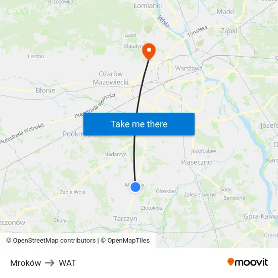 Mroków to WAT map