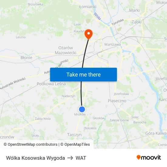 Wólka Kosowska Wygoda to WAT map