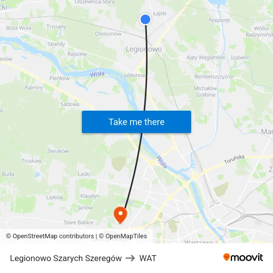 Legionowo Szarych Szeregów to WAT map