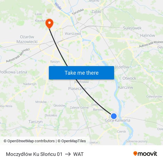 Moczydłów Ku Słońcu 01 to WAT map